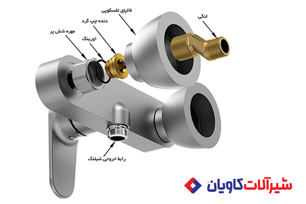 قطعات پشت شیر توالت